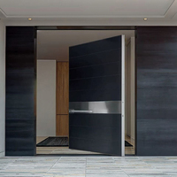 Modèles d'entrée en bois Ace Acajou Double entrée principale en bois massif Portes d'entrée extérieures