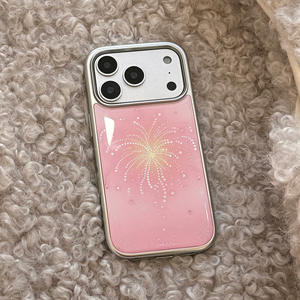 Coque pour iPhone 17 Pro Max, ambiance festive du Nouvel An, coque rigide or rose avec motifs de feux d'artifice, coque de téléphone antichoc - Product Image 6
