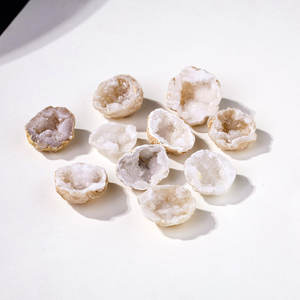 Commercio all'ingrosso naturale di agata bianca Geode miniera Standard di pietra grezza taglio marocco agata cava Geode Mini Geode decorazione, decorazione - Product Image 6