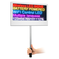 Letrero LED Recargable IP65 para Aeropuerto, Estación de Autobuses, Tienda Minorista, Pantalla de Panel LED Portátil, Letrero de Recogida