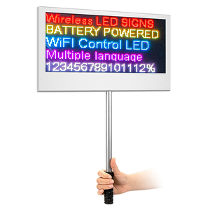 Letrero LED Recargable IP65 para Aeropuerto, Estación de Autobuses, <span class=keywords><strong>Tienda</strong></span> Minorista, Pantalla de Panel LED Portátil, Letrero de Recogida - Product Image 1