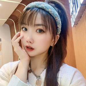 2023 ब्रांड नई डिजाइन कोरियाई रेट्रो Spongtop बाल बैंड सर्दियों महिलाओं के कपड़े लट बुना हुआ गद्देदार हेडबैंड Hairband - Product Image 3