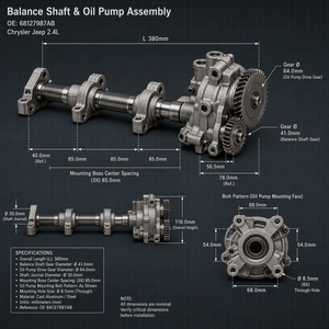 <span class=keywords><strong>Pompe</strong></span> à <span class=keywords><strong>huile</strong></span> moteur avec arbre d'équilibrage 68127987AB pour Chrysler 200 Sebring <span class=keywords><strong>Dodge</strong></span> Avenger <span class=keywords><strong>Caliber</strong></span> 2.4L - Product Image 3
