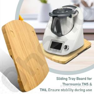 Plateau coulissant en bambou pour Thermomix TM5 TM6, base de support stable pour robot culinaire, en bois - Product Image 1