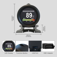 AUTOOL-alarma de velocidad inteligente X60 Digital OBDII para coche, minipantalla Universal para vehículo diésel de gasolina de 12V