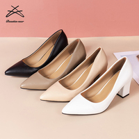 Nouvelles chaussures de bureau grande taille pour femmes escarpins en cuir à talons bas pour affaires chaussures à talons pour femmes chaussures à talons pour femmes
