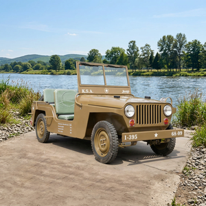 Jeep vintage homologuée pour la route, robuste et stable, véhicule tout-terrain, voiture de tourisme rétro classique, transport spécial - Product Image 1