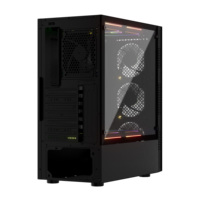 Boîtier PC de type ATX horizontal pour jeux sur ordinateur de bureau avec panneau latéral en verre trempé