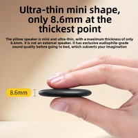 YJ16 Mini-haut-parleur de sommeil sous oreiller pour V5.3, batterie intégrée, chargement Type-C, son stéréo, fonction d'appel, respectueux des oreilles