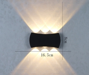 Đèn tường LED tối giản 2025, đèn tường phòng khách khách sạn, đèn tường ngoài trời chống nước, đèn hành lang cầu thang, màu đen, hiện đại 90 - Product Image 1