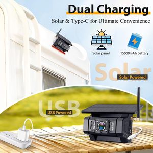 Cámara de Respaldo Inalámbrica Solar Magnética, Instalación sin Taladro, Resistente a Arañazos, Sin Retraso, Pantalla de 5 Pulgadas y 720P, Batería de Larga Duración, Visión Nocturna - Product Image 3
