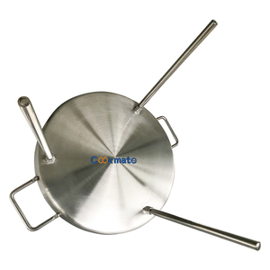 野营篝火 <span class=keywords><strong>Griddle</strong></span> 平圆面格栅顶部不锈钢炒锅 - Product Image 5