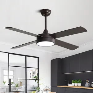 Remote Control 52inches Dining Room Lighting AC DC Indoor Ceiling Fan With Light
