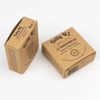 Boîte de papier à savon fait main avec logo personnalisé en gros Boîte à savon faite maison en papier kraft recyclé