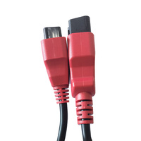 Cable adaptador de extensión de 30cm y 16 Pines, conector rojo OBD 2 OBD2 macho a 2 hembra