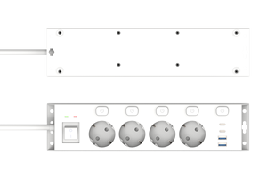 4-Way mở rộng bảng điện mở rộng bảng Ổ cắm điện dọc Dải điện tháp công nghiệp mở rộng ổ cắm - Product Image 3