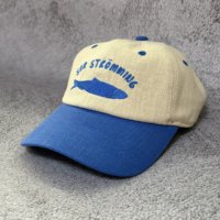 Casquette de baseball sportive à 6 panneaux en chanvre bicolore avec broderie animale, non structurée, légèrement incurvée, à visière fine et souple, style Dad Hat