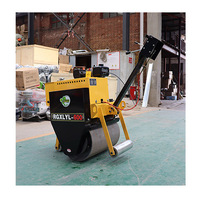 Petit rouleau compresseur vibratoire hydraulique diesel à double tambour de 1000 kg, actionné par un moteur Honda, pompe, compacteur de sol