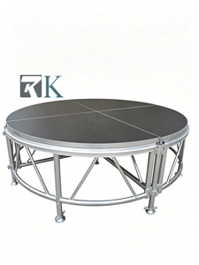 เวทีอลูมิเนียมอัลลอยแบบวงกลมสั่งทำพิเศษสำหรับงานหนัก พกพาสะดวก เหมาะสำหรับคอนเสิร์ต งานแต่งงาน และกิจกรรมกลางแจ้ง - Product Image 2