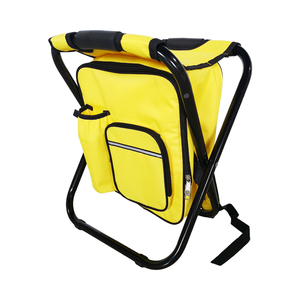 Venta al por mayor de personalizado al aire libre portátil de Metal multifuncional <span class=keywords><strong>mochila</strong></span> <span class=keywords><strong>tipo</strong></span> <span class=keywords><strong>silla</strong></span> plegable de pesca taburete de Camping con bolsa de hielo fresco - Product Image 1