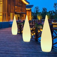 Lampes LED à lumière variable pour l'extérieur, lampadaire en forme de goutte d'eau lumineuse pour la décoration d'hôtel, de restaurant, de cour et de jardin