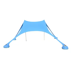 Plaj güneş gölge çadırı kum torbası ile çadır gölgelik gölge membran şemsiye güneşten koruyan tente gölge çadırı açık plaj kamp için