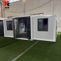 Tragbares, ausklappbares Haus auf Rädern, 20ft/40ft erweiterbares Fertigcontainerhaus, modulares Tiny Home, fertig gebaut, 3 Schlafzimmer, faltbar