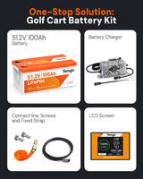 Baterai LiFePO4 48V 100Ah Kustom Pabrik, Baterai Lithium untuk Golf Cart 36V 48V 51.2V 72V 100ah 150ah 200ah