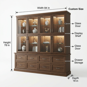 Librería Moderna de Madera con 8 Estantes, Estantería Independiente para Sala de Estar y <span class=keywords><strong>Oficina</strong></span> en Casa - Product Image 3