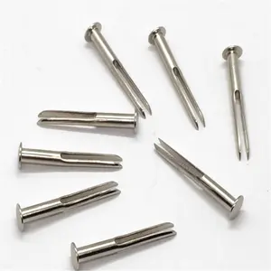 उच्च गुणवत्ता कस्टम मढ़वाया इस्पात मशरूम सिर विभाजन/Bifurcated Rivets - Product Image 1