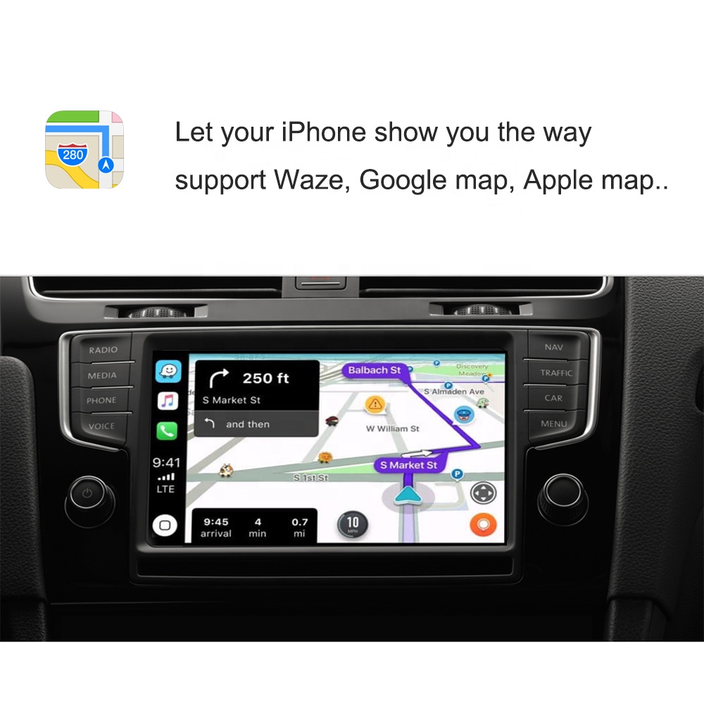Volkswagen Golf対応 CarPlay ワイヤレスモジュール - Plug and Play設置