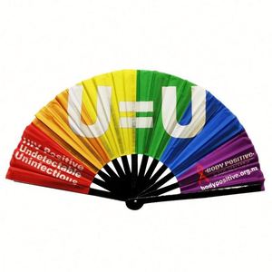 Abanico Plegable de Bambú Personalizado de 33 cm con Técnica de Pintura para Discotecas, Precio de Fábrica - Product Image 2