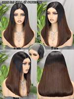 Peluca de Cabello Humano Vietnamita Estilo Bob |   Peluca de encaje frontal de longitud media |   Cabello Natural Liso Doble Trama SDD para Mujer