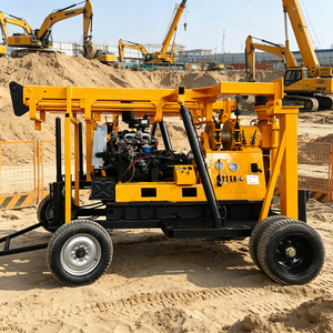 Machine de forage diamantée industrielle à <span class=keywords><strong>moteur</strong></span> diesel, sur support vertical, pour le forage de trous dans le béton et de puits d'eau peu profonds, avec pompe et <span class=keywords><strong>moteur</strong></span> - Product Image 1