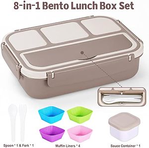Boîte à lunch pliable en silicone de qualité alimentaire pour enfants avec fourchette, compartimentée, réutilisable, biodégradable et préservant la fraîcheur - Product Image 4