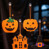 Décorations suspendues en feutre pour Halloween, motifs citrouille, toile d'araignée, bonbons, chauve-souris, chapeau, maison, fantôme, pour arbre de Noël, fête, maison, fournitures de fête