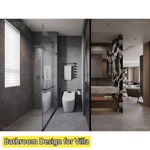 Personnalisation complète de la maison américaine, design d'intérieur de luxe, style moderne, services de conception d'intérieur en 3D pour villa - Product Image 3