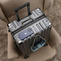 Grande Capacité PC Valise à Roulettes Trolley Hommes Femmes Mode Affaires Grande Solide Étudiant École Rangement Voyage Bagage