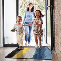 Paillasson intérieur absorbant Lavable en machine Tapis de porte de porche Tapis d'entrée antidérapants pour planchers de bois franc