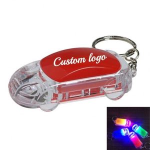 <b>Custom</b> Exclusive logo Simulation Car Luminous LED Plastic Portable <b>Keychain</b> for Backpack Key Decoration Pendant Small Gift Toys - Product Image 1