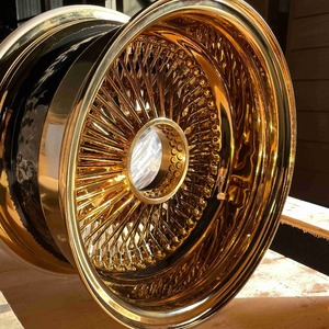 Cerchi a Raggi Classici Generici Cromati Oro Multiraggi REV 13x7 17x9 13 <span class=keywords><strong>14</strong></span> 15 Pollici 72 100 Raggi - Product Image 4