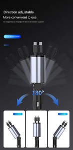 New 4 in 1 <strong>Multi</strong> Functional 45W Car <strong>Charger</strong> with Retractable Cable Usb Type c Display 120W Fast <strong>Charger</strong> for Phone in Stock - Product Image 6