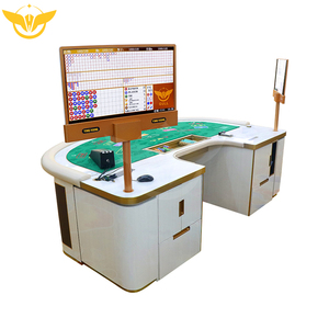 Mesa <span class=keywords><strong>de</strong></span> Baccarat Inteligente RFID Personalizada OEM YH con Dispensador <span class=keywords><strong>de</strong></span> Cartas Electrónico, Doble Monitor y Pantalla <span class=keywords><strong>de</strong></span> Mapa, Fieltro Verde, Lujo para Casino - Product Image 6