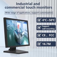 Monitor de pantalla táctil capacitiva/resistiva a prueba de agua de 15 pulgadas 4:3 IP65 TFT LCD Panel Industrial Pc USB Serial DVI RS232 BNC VGA DC