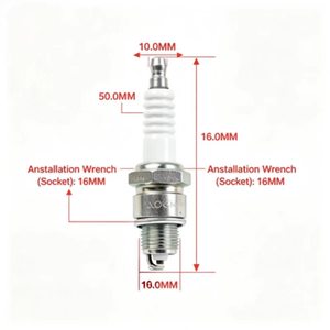 Bougies d'allumage marines portables de haute qualité BPR7HS adaptées aux moteurs hors-bord DT4 2 temps électriques 3,5-4 <span class=keywords><strong>CV</strong></span> - Product Image 6