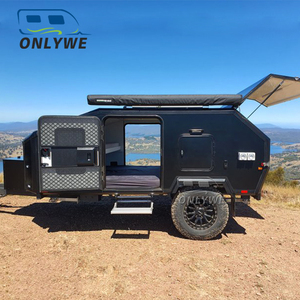 Remolque <span class=keywords><strong>de</strong></span> Campamento Todoterreno ONLYWE 4x4 Mini, <span class=keywords><strong>Caravana</strong></span> Híbrida Ligera <span class=keywords><strong>de</strong></span> 750 kg con Tienda <span class=keywords><strong>de</strong></span> Campaña en el Techo - Product Image 1