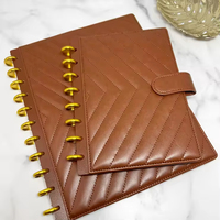 Libreta Espiral de Cuero Personalizada de Lujo al por Mayor, Resistente al Agua, con Hojas Sueltas, Organizador/Planificador de Alta Calidad, Regalo con Logotipo Personalizado Gratuito
