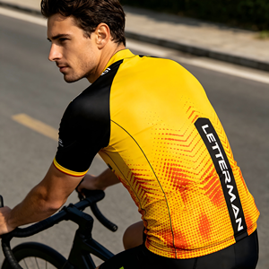 Jersey de Ciclismo Personalizado de Fábrica con Impresión Completa, Logotipo de Equipo Personalizado, Alta Elasticidad, Transpirable, Secado Rápido, para Entusiastas del Ciclismo - Product Image 4