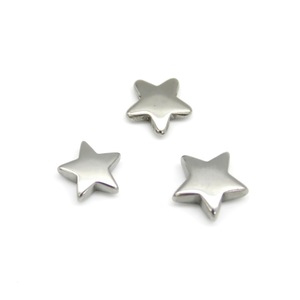 Dijes de estrella de acero inoxidable, colgantes huecos de cinco puntas para la fabricación de collares, componentes de joyería de 8mm, 10mm, 12mm, 15mm, 20mm - Product Image 3