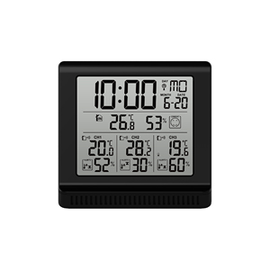 Bán Chạy Đồng Hồ Trạm Thời Tiết <span class=keywords><strong>WiFi</strong></span> Ứng Dụng Tuya Trực Tuyến Nhiệt Kế Ngoài Trời Trong Nhà Không Dây Với 3 Cảm Biến Không Dây - Product Image 1